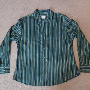 Chico's Striped Button Down Top